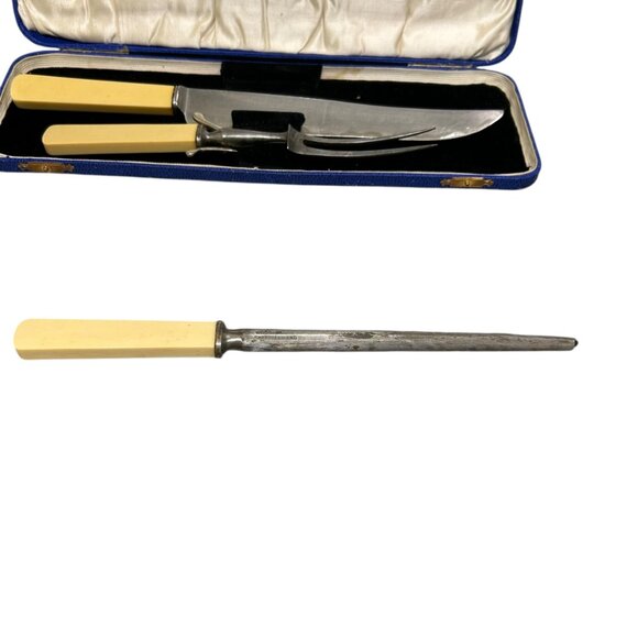 Vintage Wostenholm I*XL Cutlery Carving Set Bakelite Handles - Picture 3 of 14